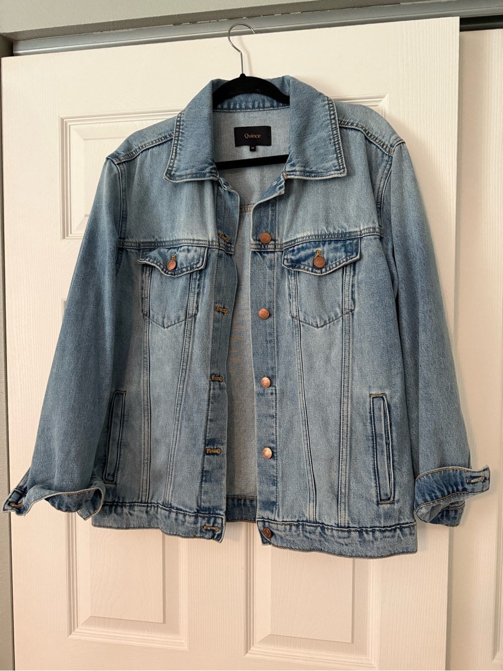 Quince Oversized Denim Trucker Jacket